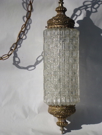 Glass Diamonds Swag Lamp