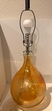 Contemporary Iridescent Gold Tear Drop Lamp