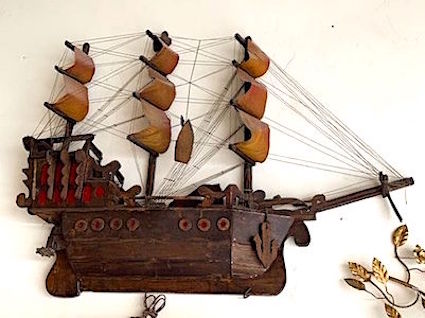 Vintage 1960s Spanish Galleon Wall Lights