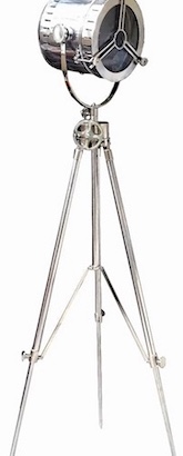 Chrome Floor Tripod Lamp Nautical Search Light