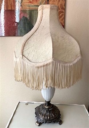 Boudoir Bedroom Fringed Lamp