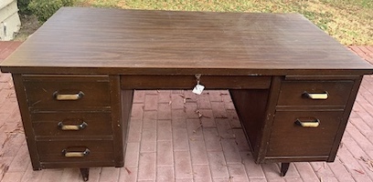 Mid Century Tank Wooden Desk