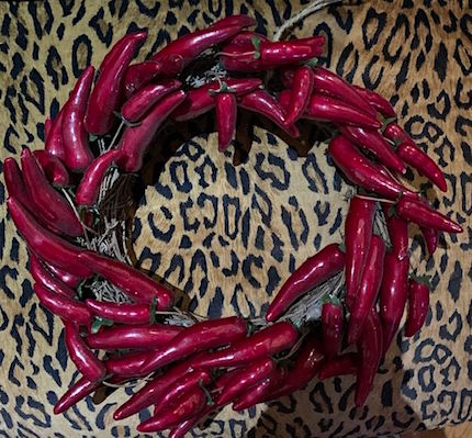 Red Hot Dried Chili Pepper Wreath