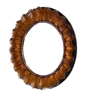 Gold and Black Ruffles Large Wall Mirrorr