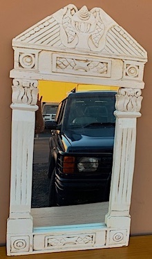 Large Ornate Plaster Distress Wall Mirror