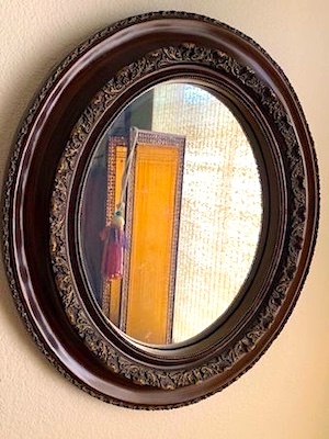 Oval Victorian Style Wall Mirror