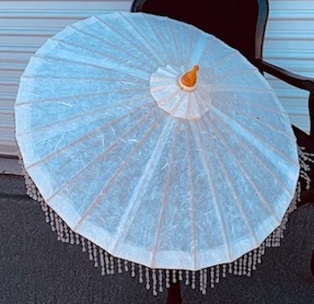 Ivory Beaded Parasol