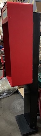 Vintage 1970s Red Pay Phone Pedestal Walk Up