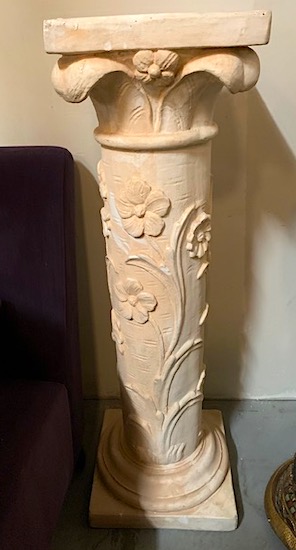 Tall Italian Floral Vine Pedestal