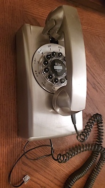 Chrome Push Dial Wall Phone