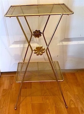 Vintage Gold Tone Deco Magazine Holder