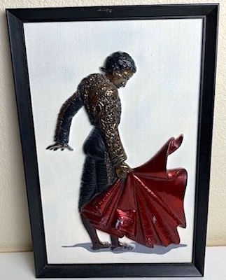 Mid Century 1961 El Capote by  Richter Artcraft Black Framed Picture