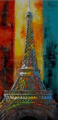 Paris Tower of Eiffel Wall Art in Canvas