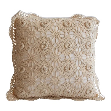 Hamsa Print Square Tassel  Pillow