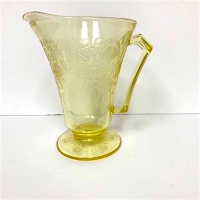 Lemon Yellow Depression Glass Pitcher