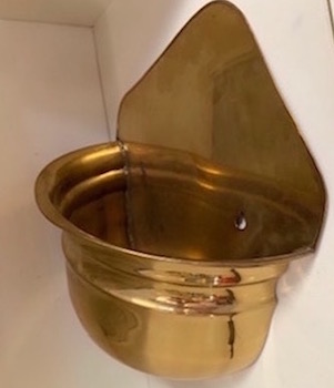 1980s Double Handled Brass Swans Planter 