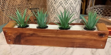 MCM Style Small Wood Planter