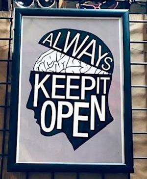 Wall Art Print Always Keep It Open Poster on Black Frame