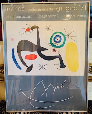 Joan Miro, Anthea Galleria dellarte Giugno Poster 1971 
