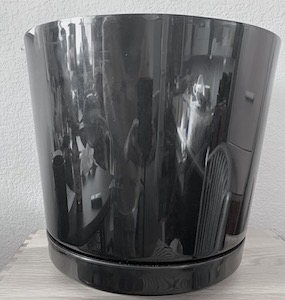 Black Plastic Cylinder Pot/Planter 11.5inches