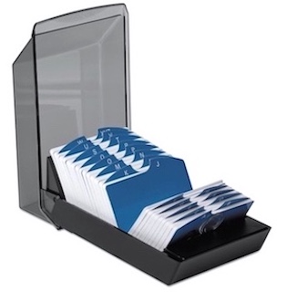 Contemporary Rolodex Covered Business Card File