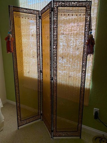 Boho Metal & Textile Gold Divider