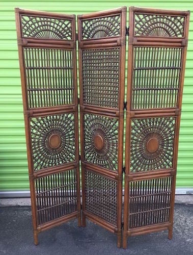bamboo and rattan screen