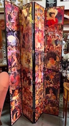 Victorian Style Thin 4 Panels Room Divider