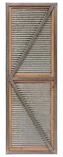 Galvanized Corrugated Shed Door Wall Plaque