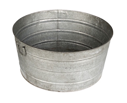 Vintage Oversized Galvanized Beverage Tub