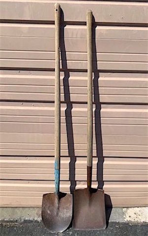 Vintage Primitive rustic shovels