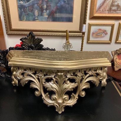 Ornate Syrocco Gold Wall shelf