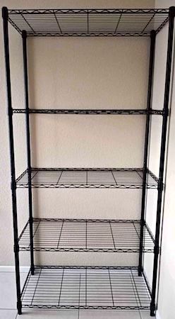 Wire shelving