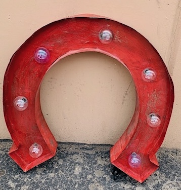 Texas Horseshoe Marquee Sign