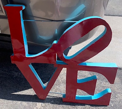 LOVE Metal Wall Sculpture