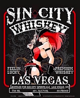 Sin City Wiskey Tin Sign 