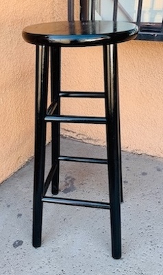Studio Black Gloss Wood High Stool
