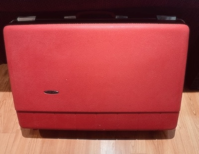 Vintage Red Forecast Suitcase