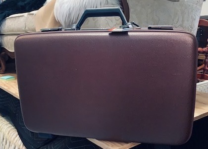 Vintage Small Plum Suitcase