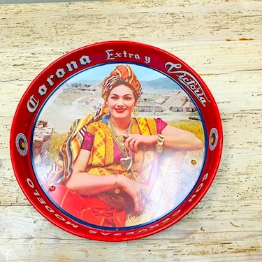 Corona Beer Round Tin Tray