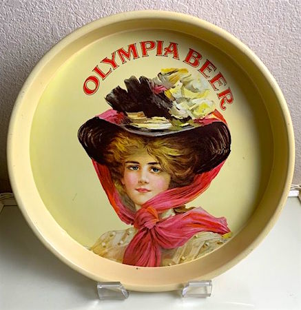 Olympia Beer Round Tin Sign