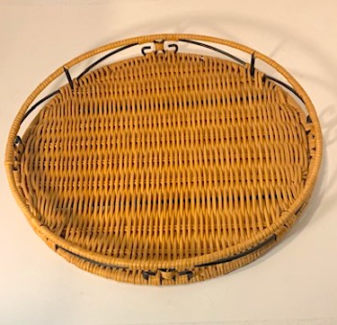 Casual Rattan and Metal Tray
