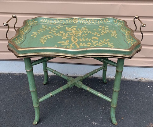 Removable Gren Tole Tray table
