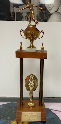 Vintage Men Trophy Bowling