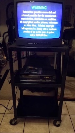 AV Cart with Power Strip