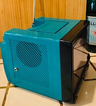 1987 Soundesign Mini Turquoise Television