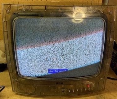 Vintage See-Through Clear Plastic RCA Portable TV