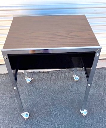 Vintage Chrome & Laminate Printer Table