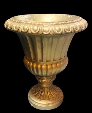 Large Gold Metal Urn