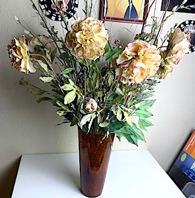 Roses and Foliage Centerpiece